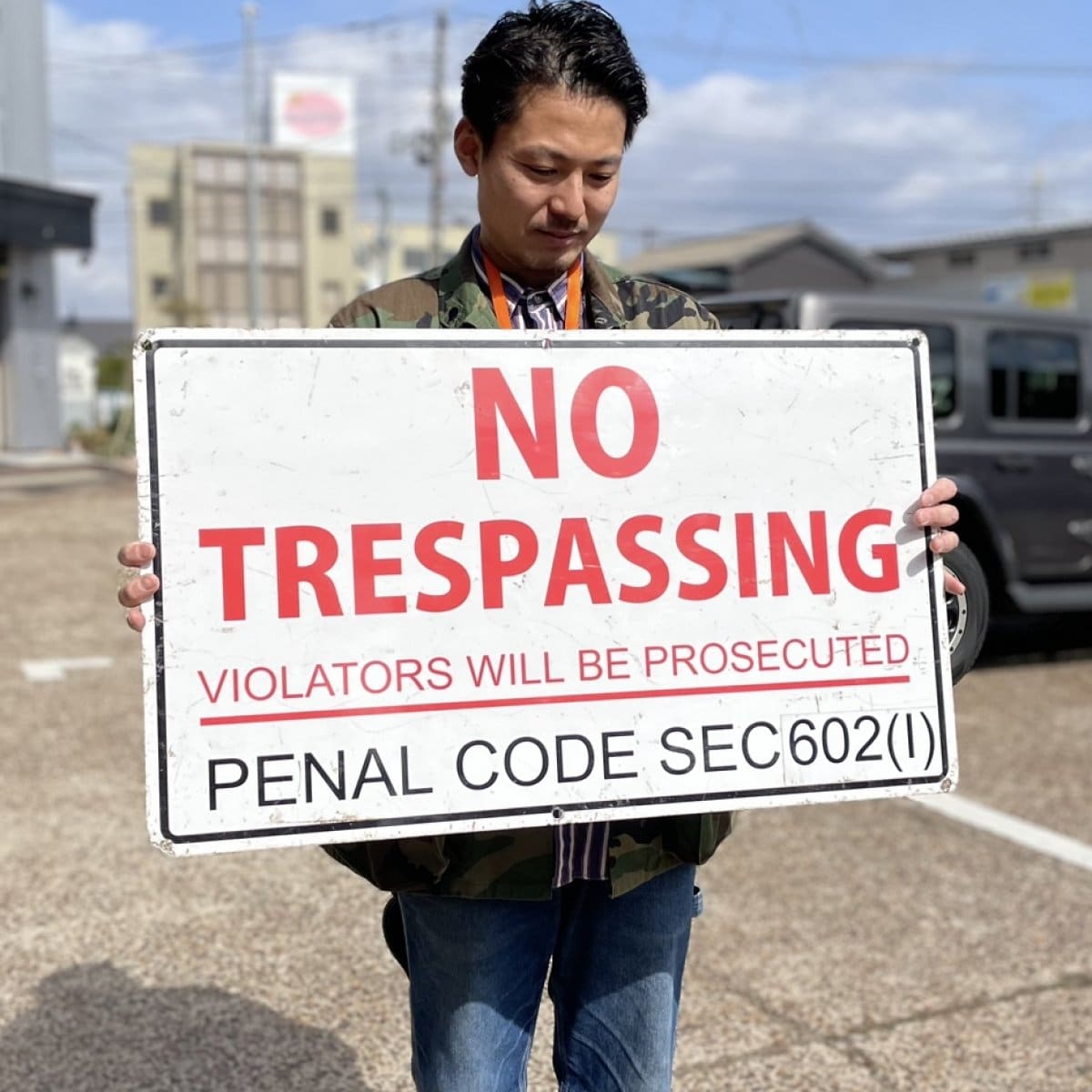 U.S Vintage Metal Sign NO TRESPASSING