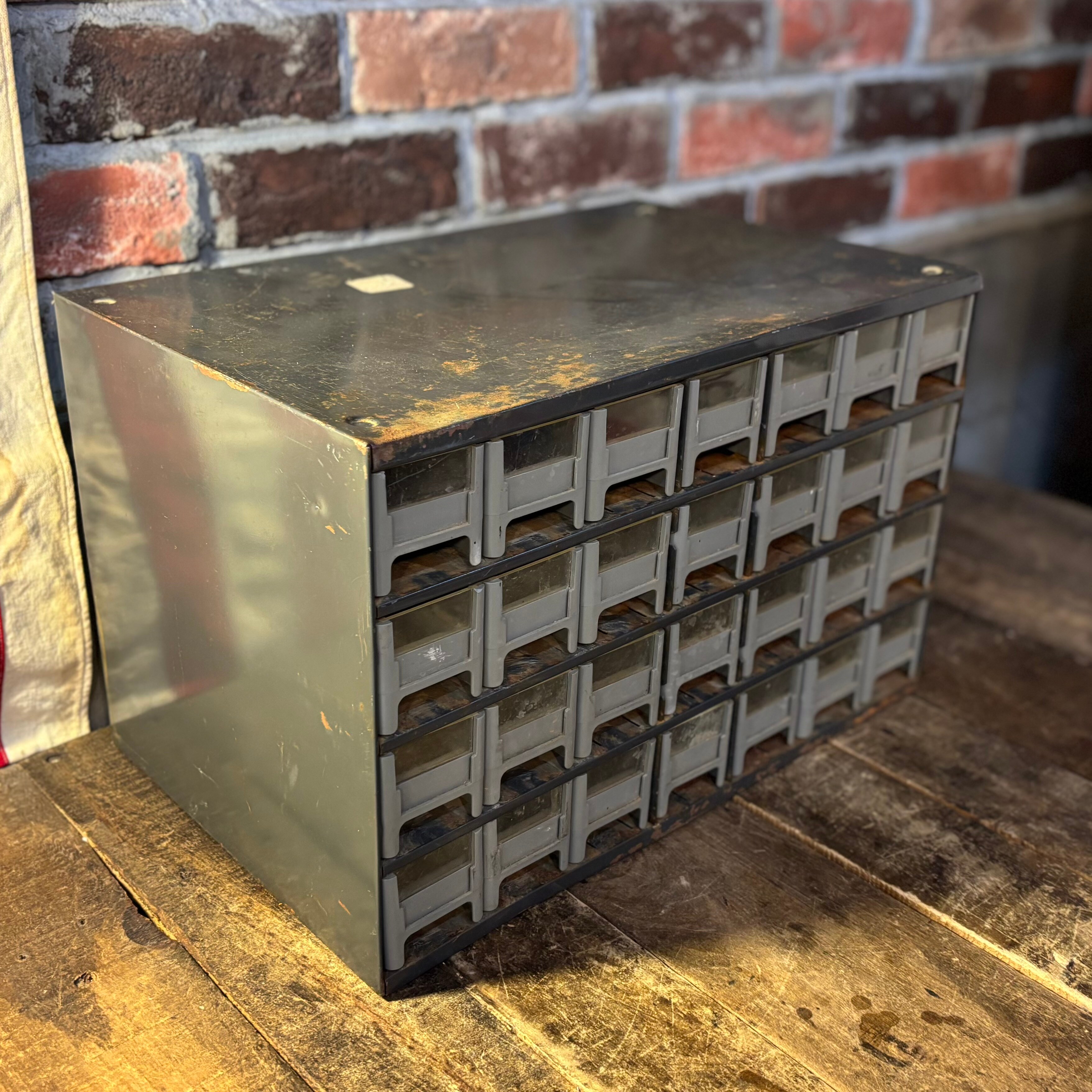 Vintage Industrial Small Parts Drawer Cabinet