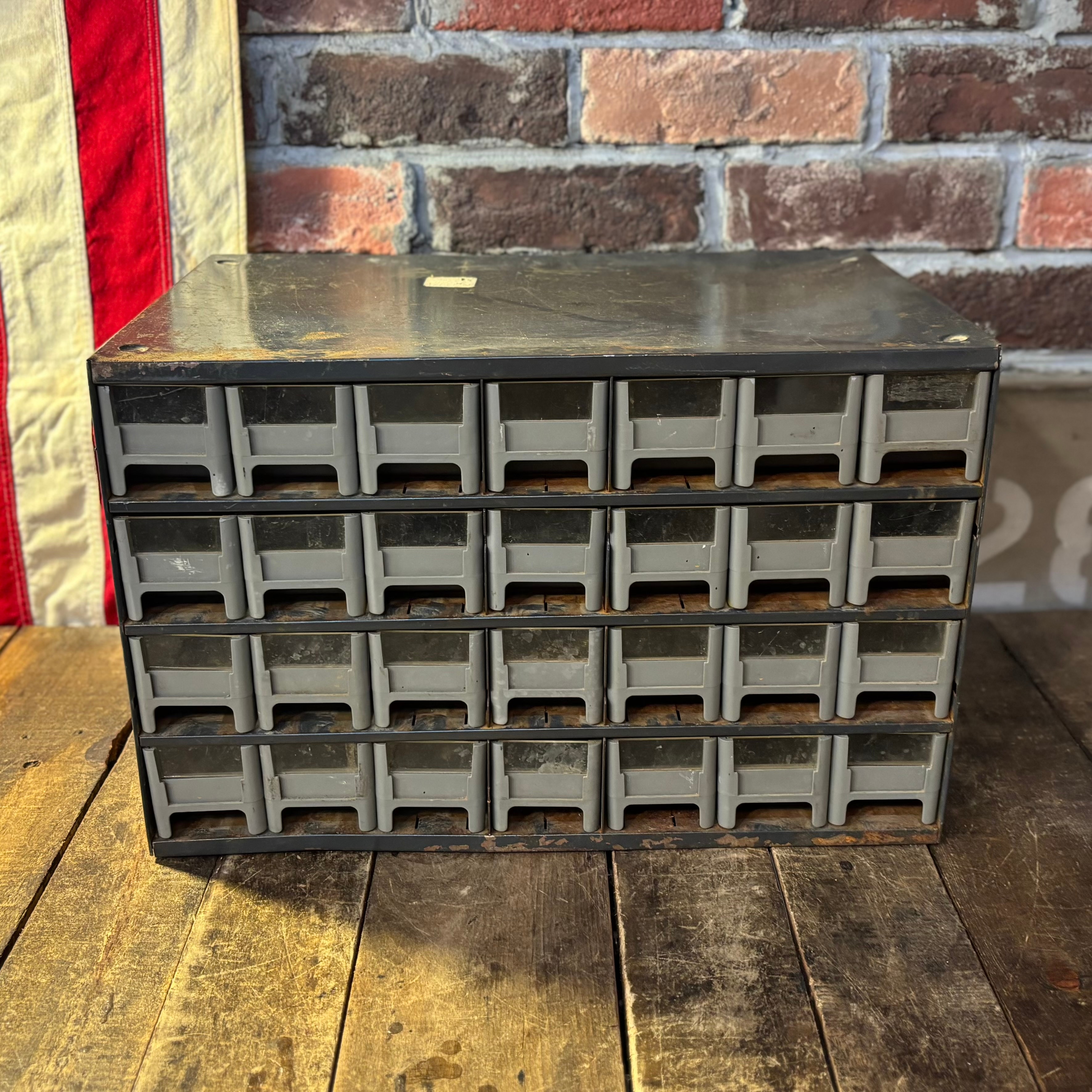 Vintage Industrial Small Parts Drawer Cabinet