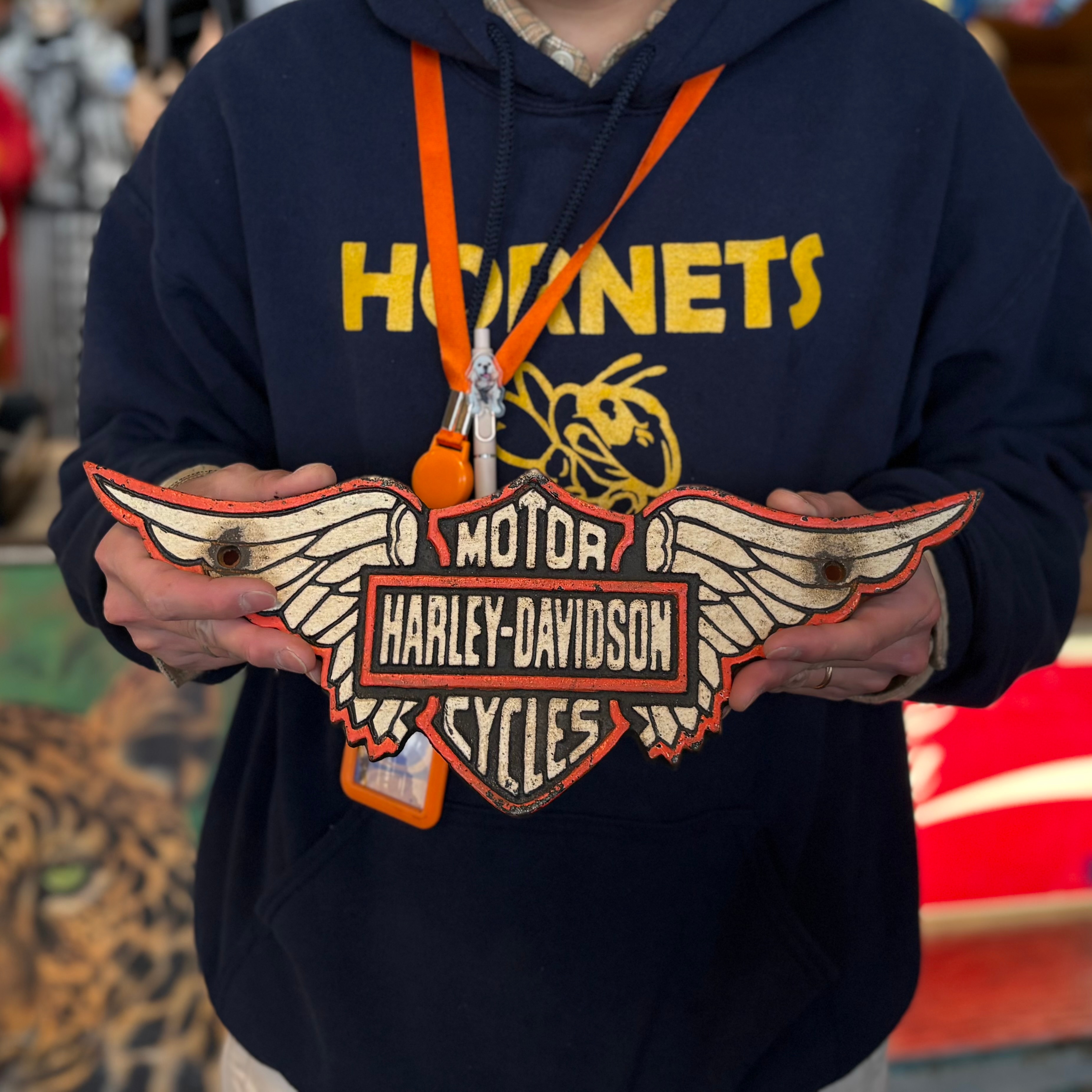 Vintage Harley-Davidson Cast Iron Emblem