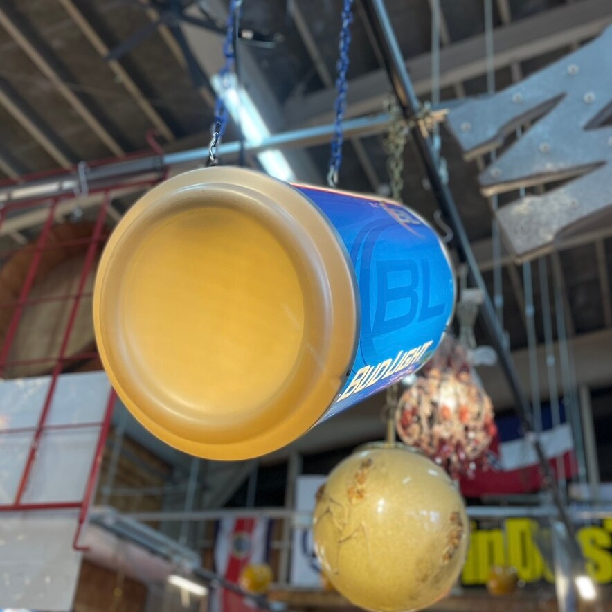 BUD LIGHT CAN POOL BAR LAMP
