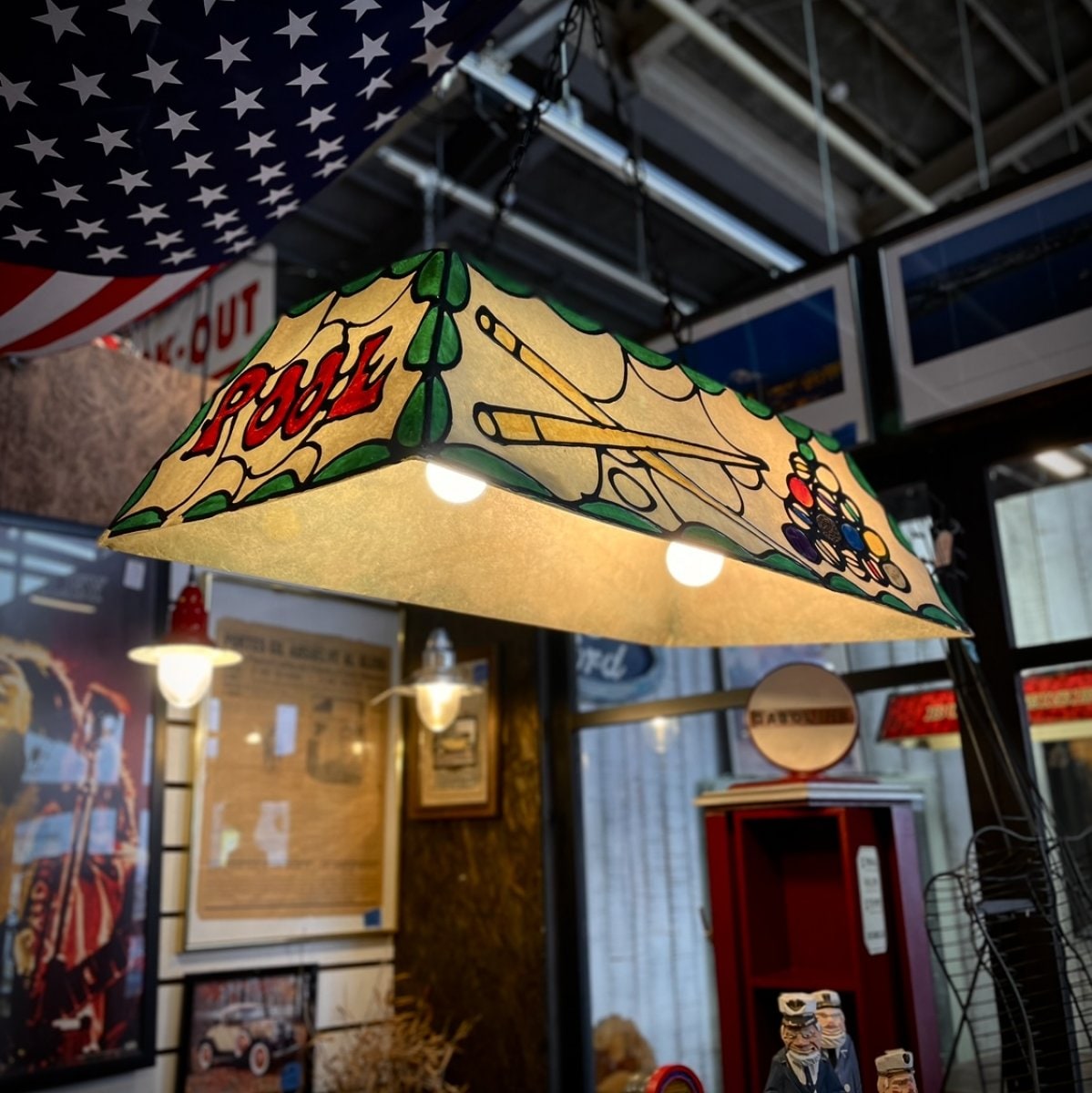 1960s-80s VINTAGE POOL BAR LAMP