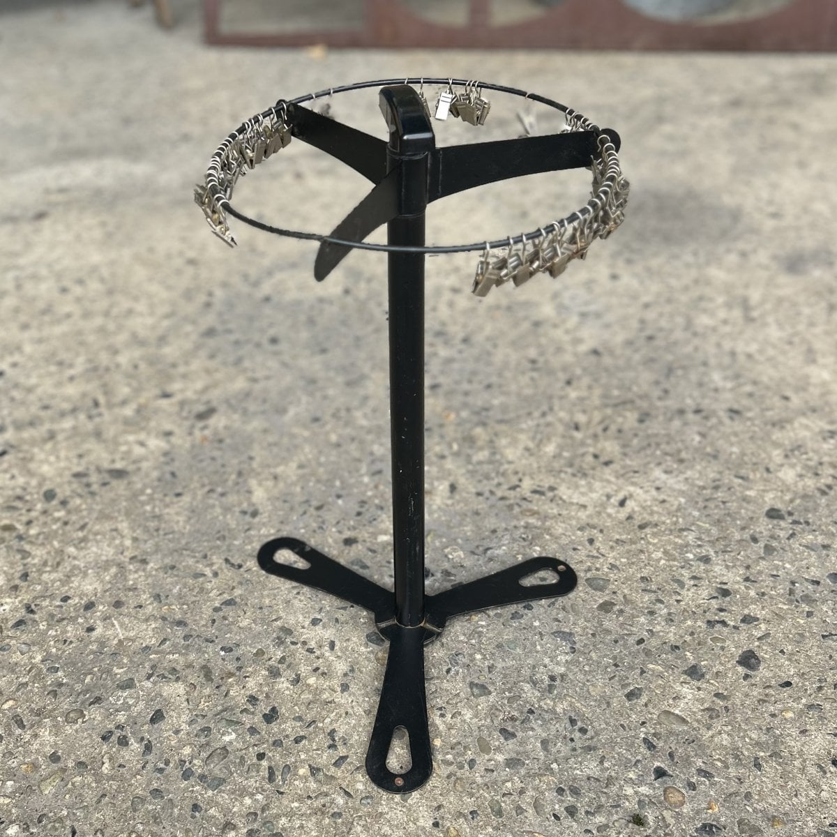 VINTAGE Industrial Rotating Clip Display Stand