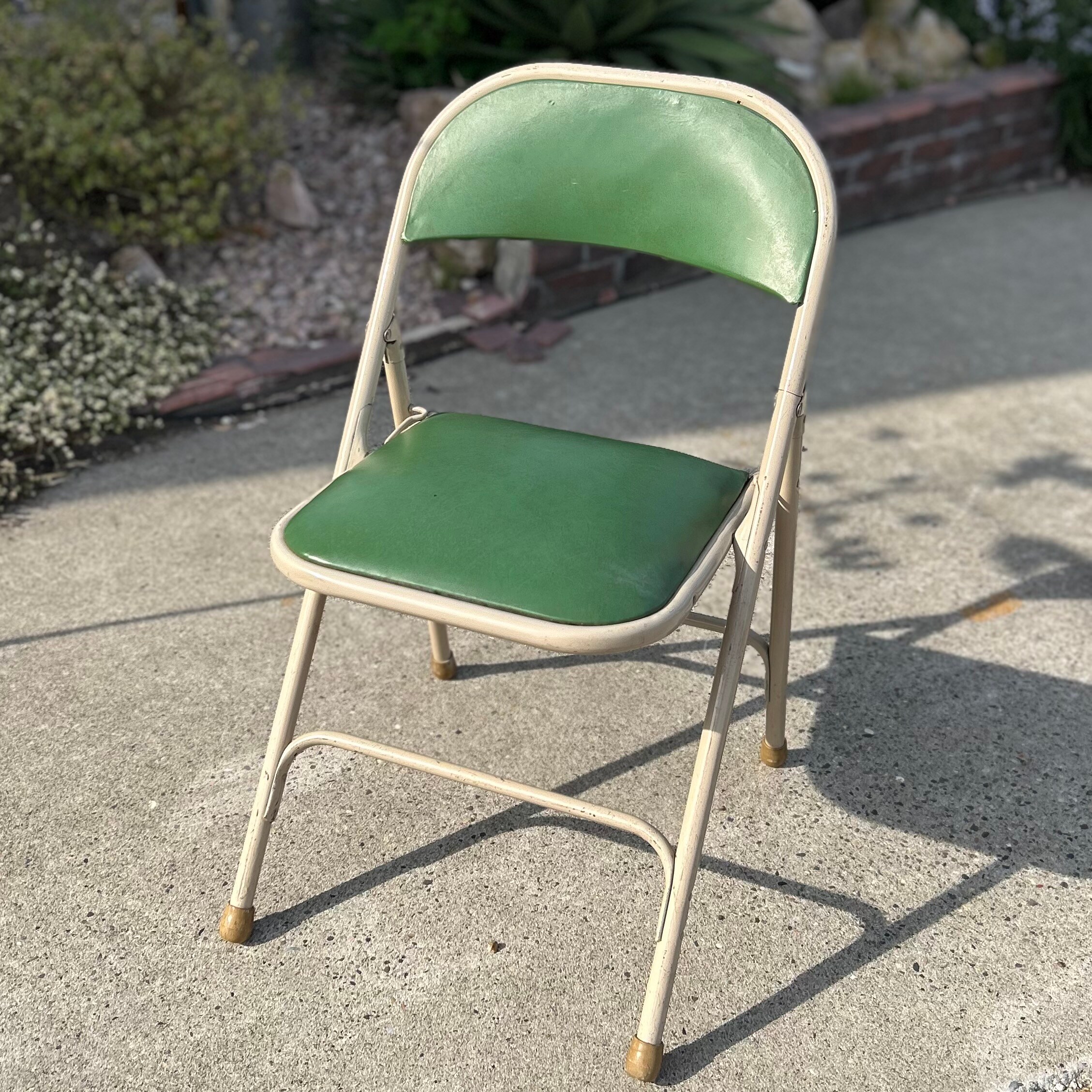 green greenさま専用 古い 折りたたみ椅子②③ 鉄脚 レトロビンテージ