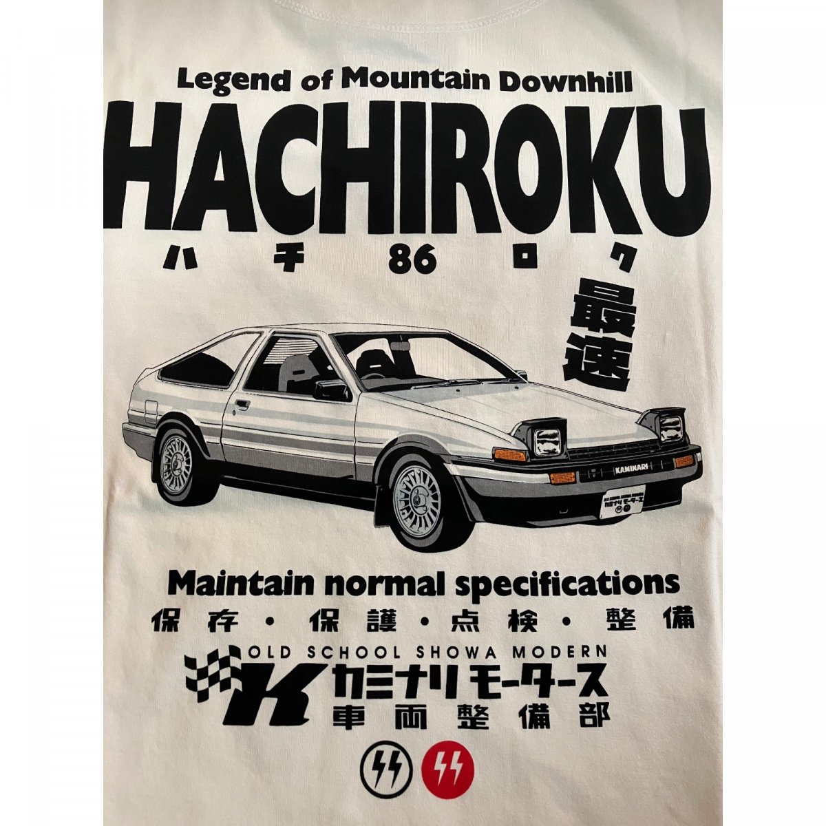KAMINARI 半袖TEE HACHIROKU ホワイト