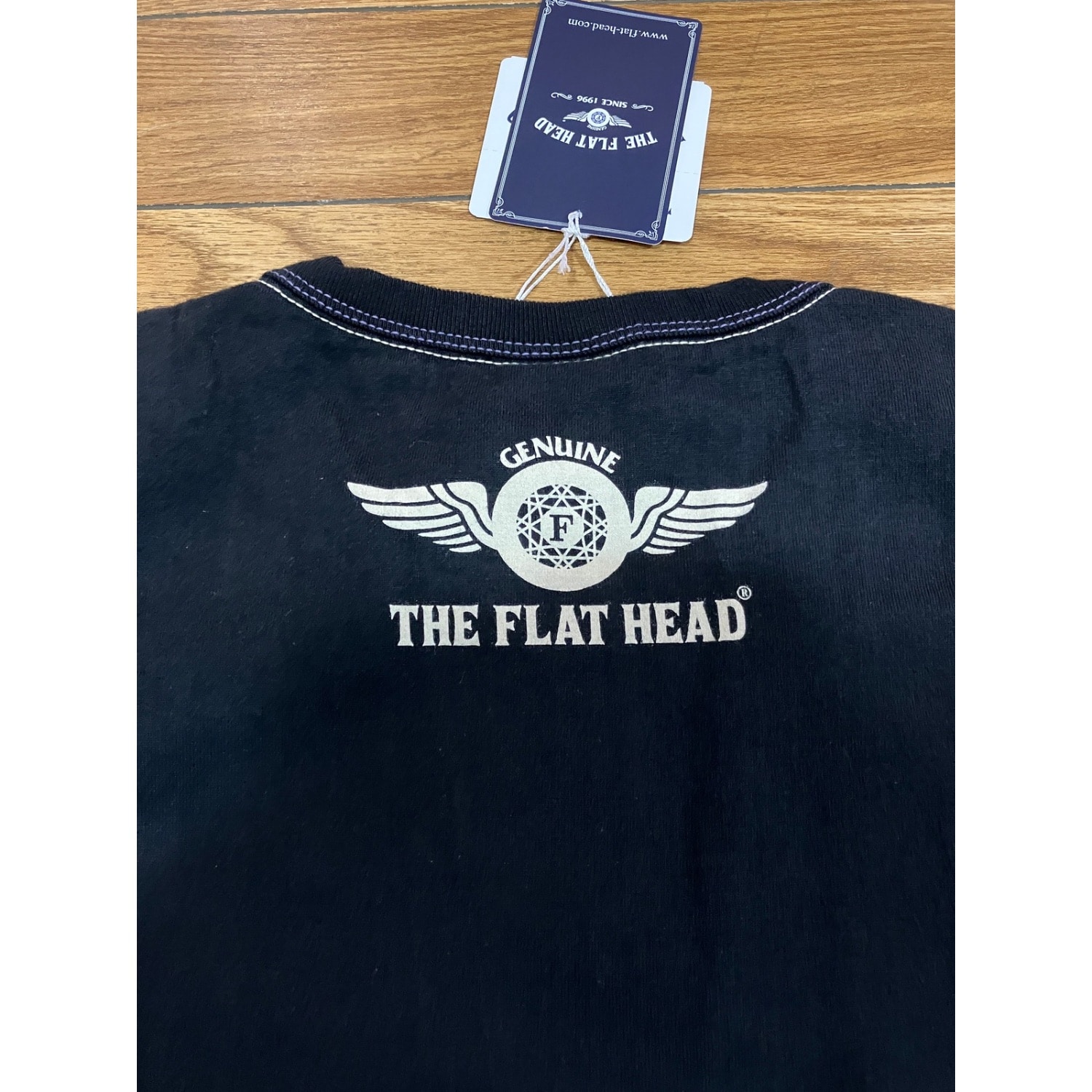 THE FLAT HEAD T- shirts SMALL FLYING WHEEL BLK
