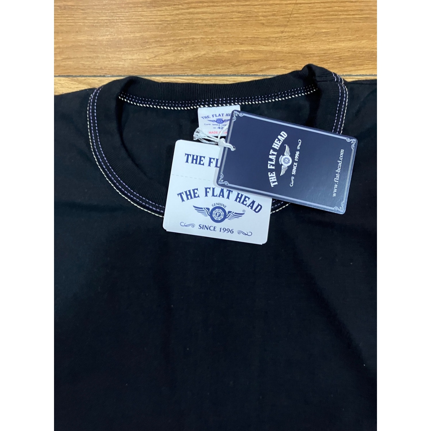 THE FLAT HEAD T- shirts SMALL FLYING WHEEL BLK