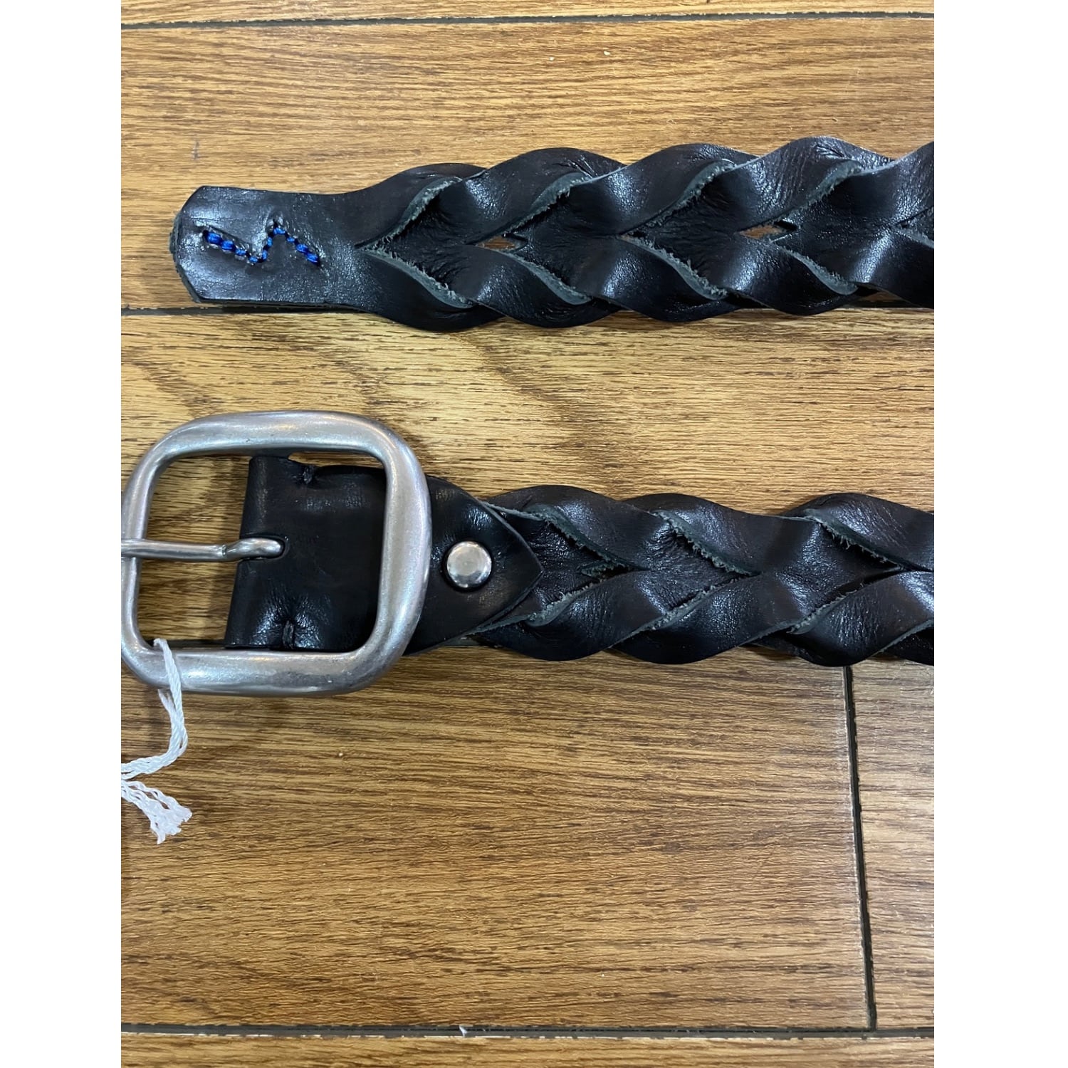 THE FLAT HEAD 編み上げメッシュベルト BLK
