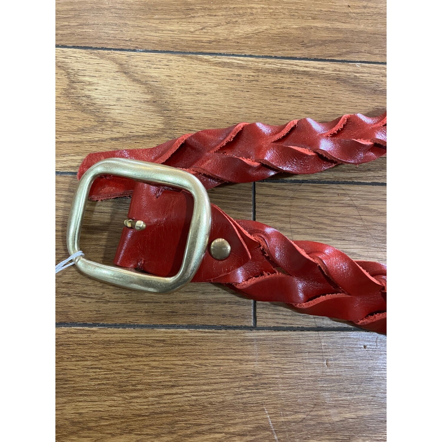 THE FLAT HEAD 編み上げメッシュベルト RED