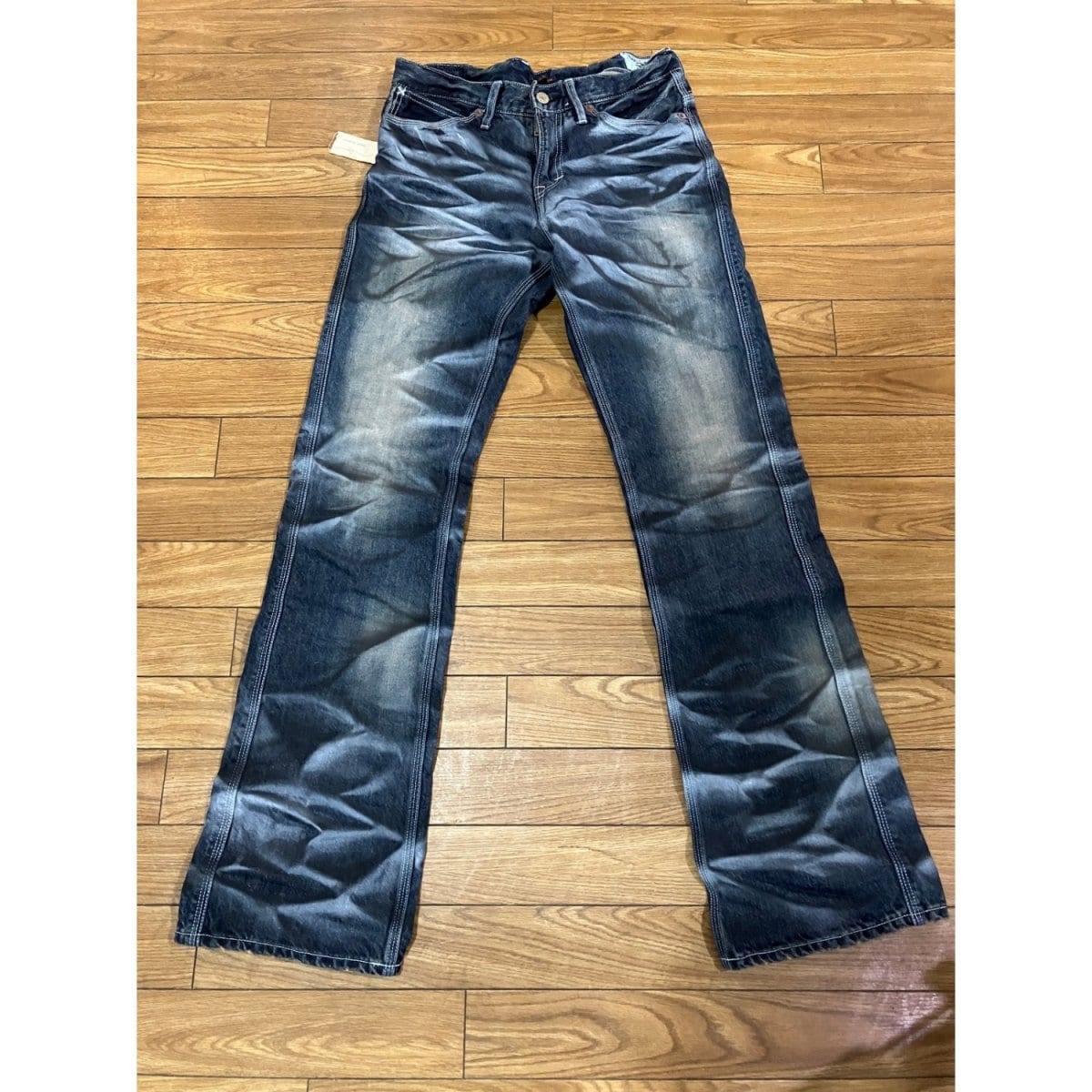 【キムチ】お兄系　平成　Blue Way ブーツカット デニム 鬼ヒゲ BLUE WAY jeans ブーツカットデニム 濃い5761