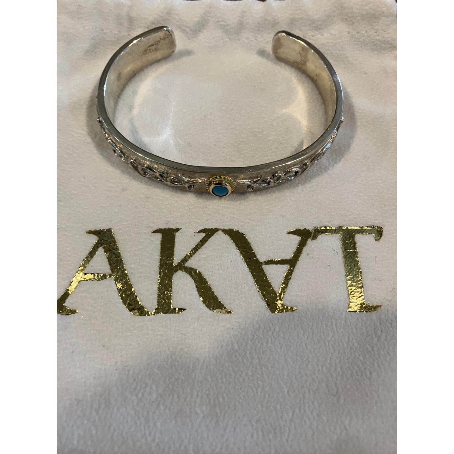 AKAT シルバーバングル ターコイズ