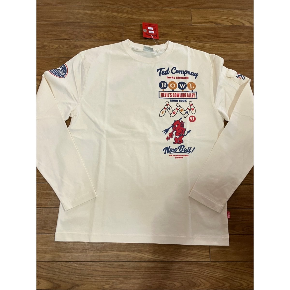 TEDMAN ロンTEE ボーリング　ホワイト