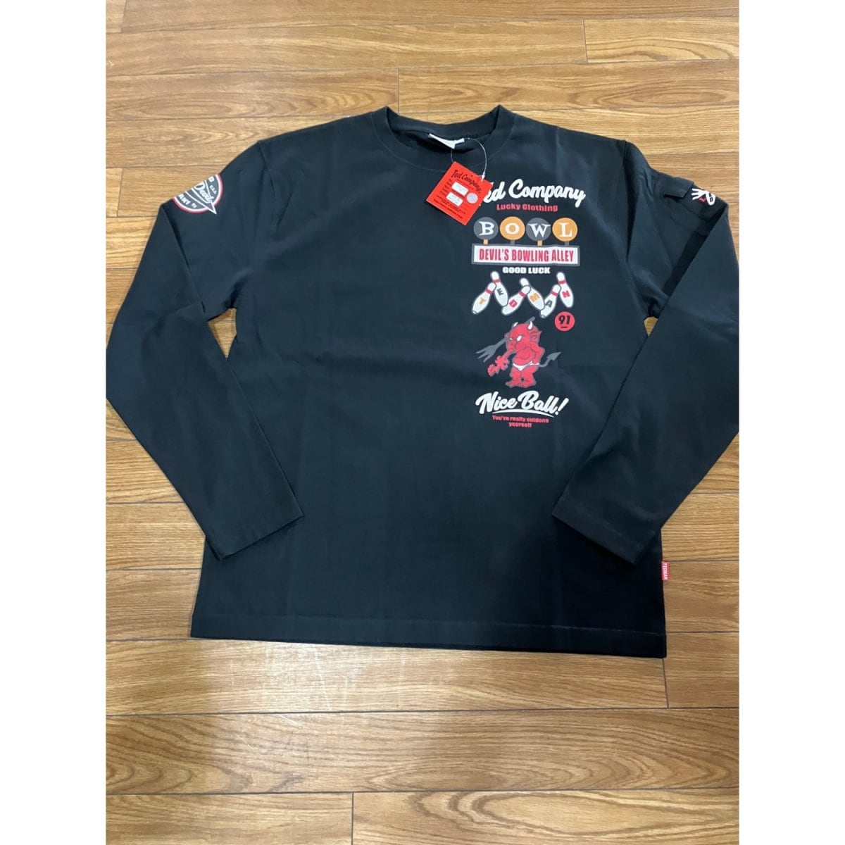 TEDMAN ロンTEE ボーリング　ブラック