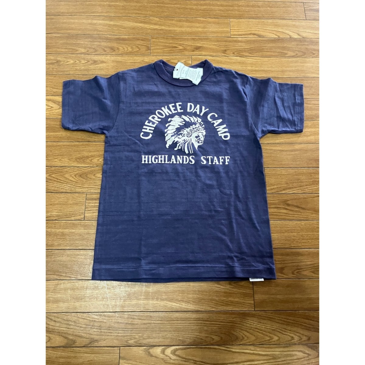 WAREHOUSE 4601 半袖TEE CHEROKEE DAY CAMP NAVY