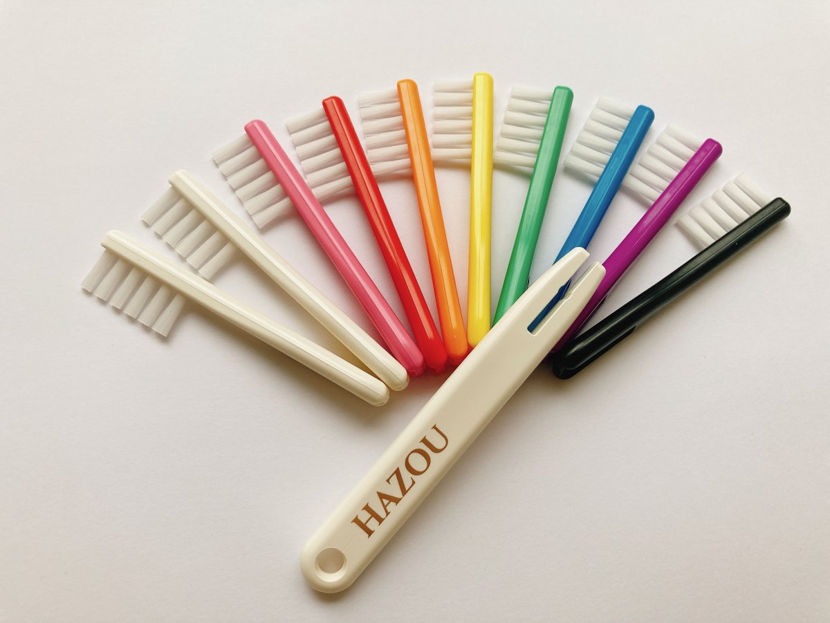 ドクターむらつ　ワンライン歯臓ブラシ　レインボー10本組セット