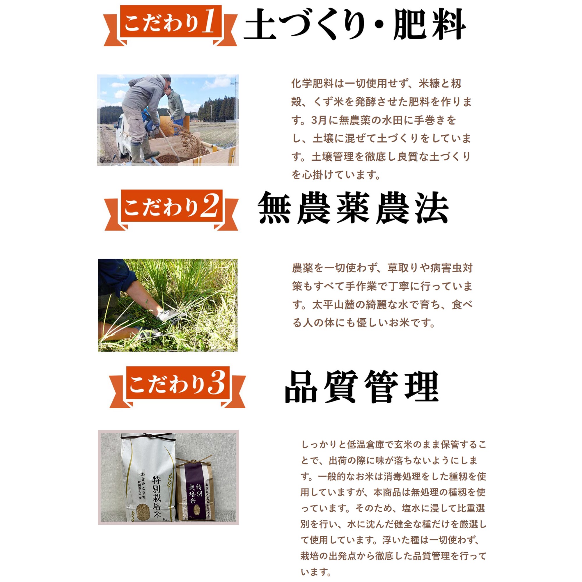 玄米5Kg】秋田県太平産あきたこまち/農家直送特別栽培米/令和7年度産