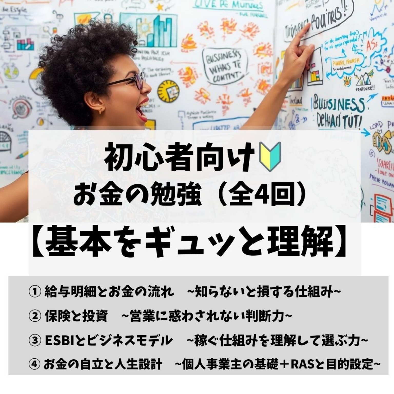 【初回限定価格】お金の勉強　全4回講座（1回60分）