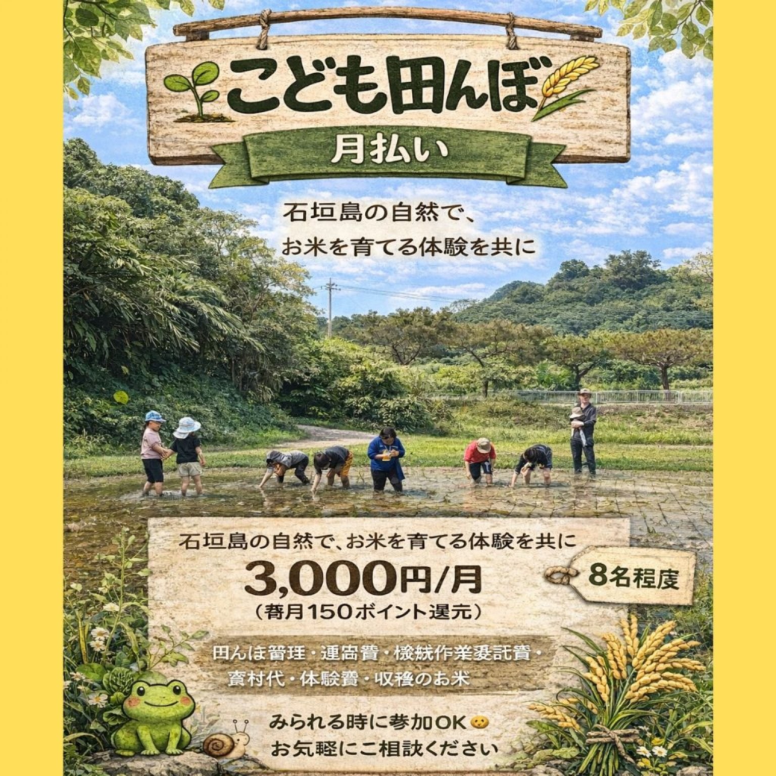 【サブスク】🌱石垣島 こども田んぼ｜自然の中で遊ぶ・感じる・育つ（2026年3月〜7月）