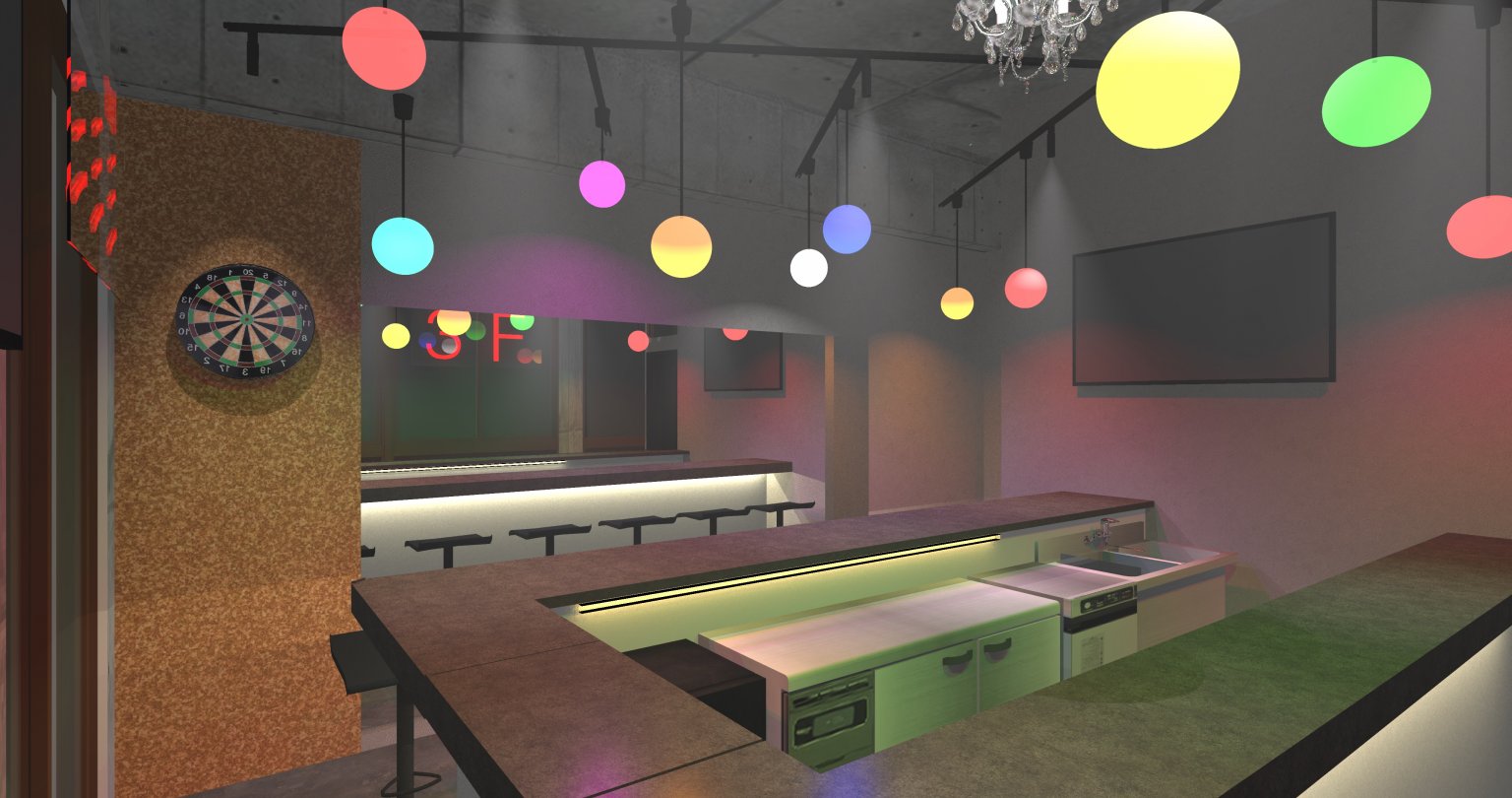 店舗3DCGパース 作成