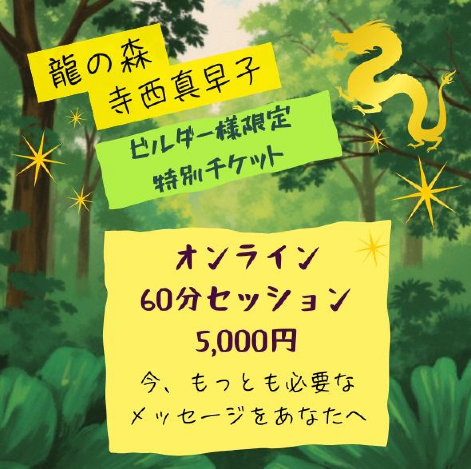 【オンライン】ビルダー様専用　特別セッションチケット　60分　寺西真早子