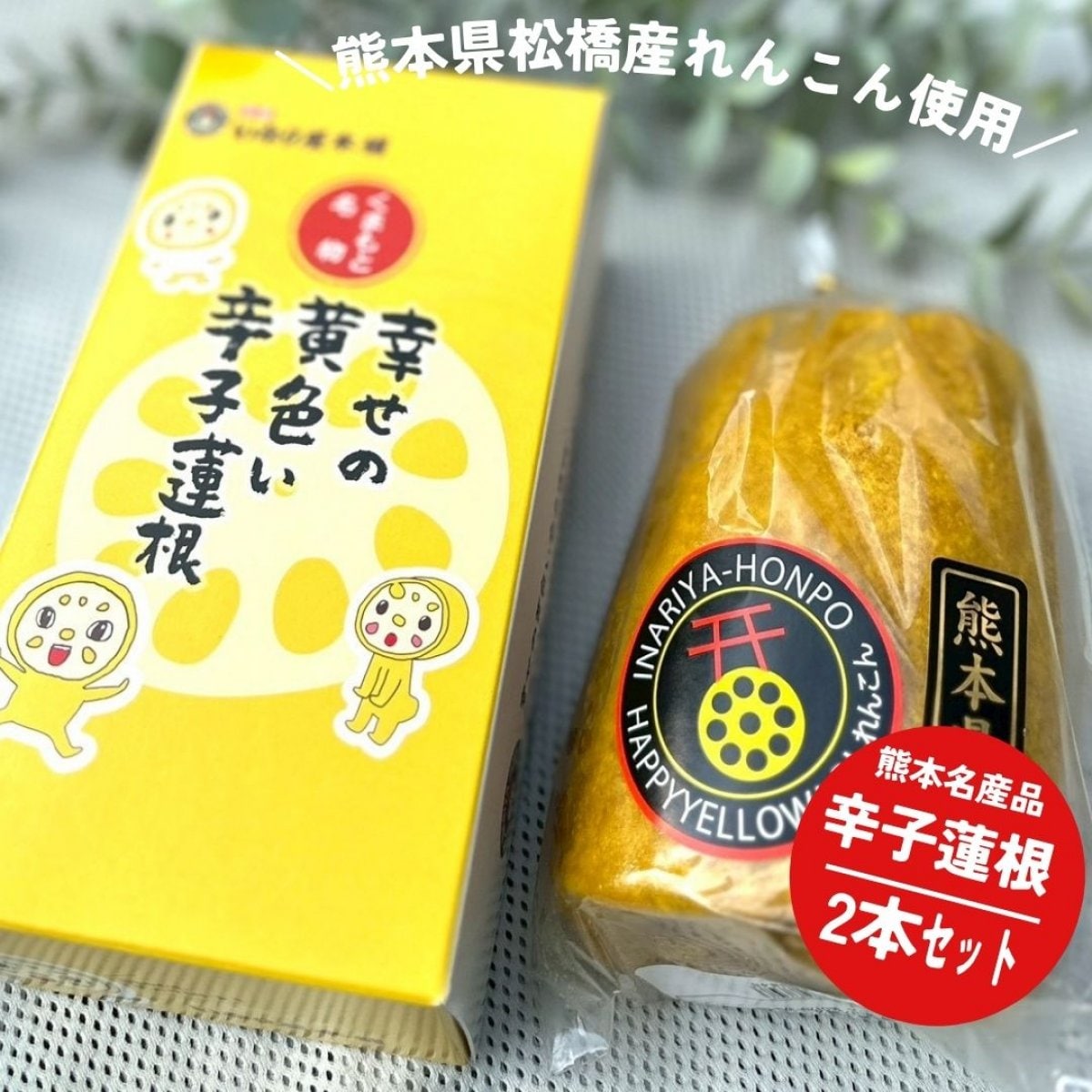 【箱入】からし蓮根(約10cm強×2本)