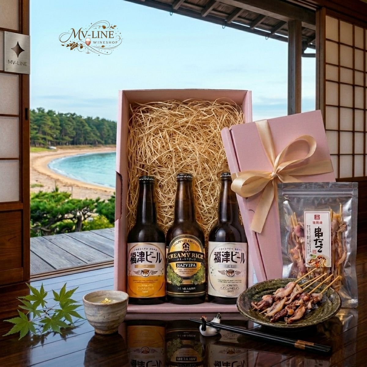 「御中元ビールギフト」日本のクラフト瓶ビール3本・おつまみ付きギフト