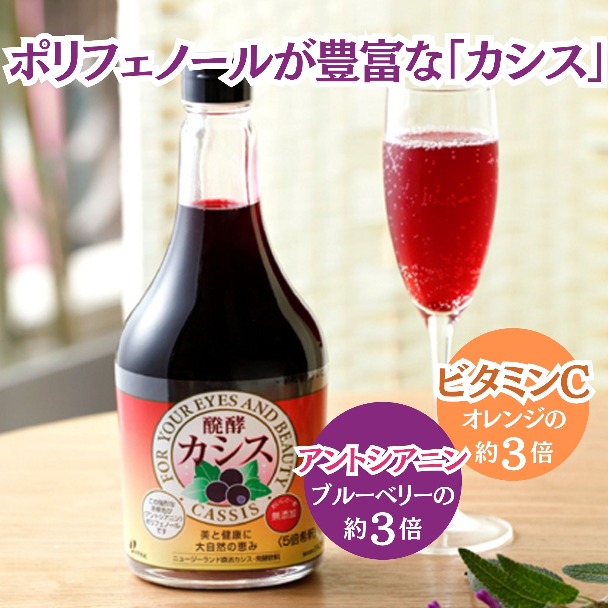 豊富なポリフェノール・アントシアニン！美容と健康に発酵飲料】醗酵