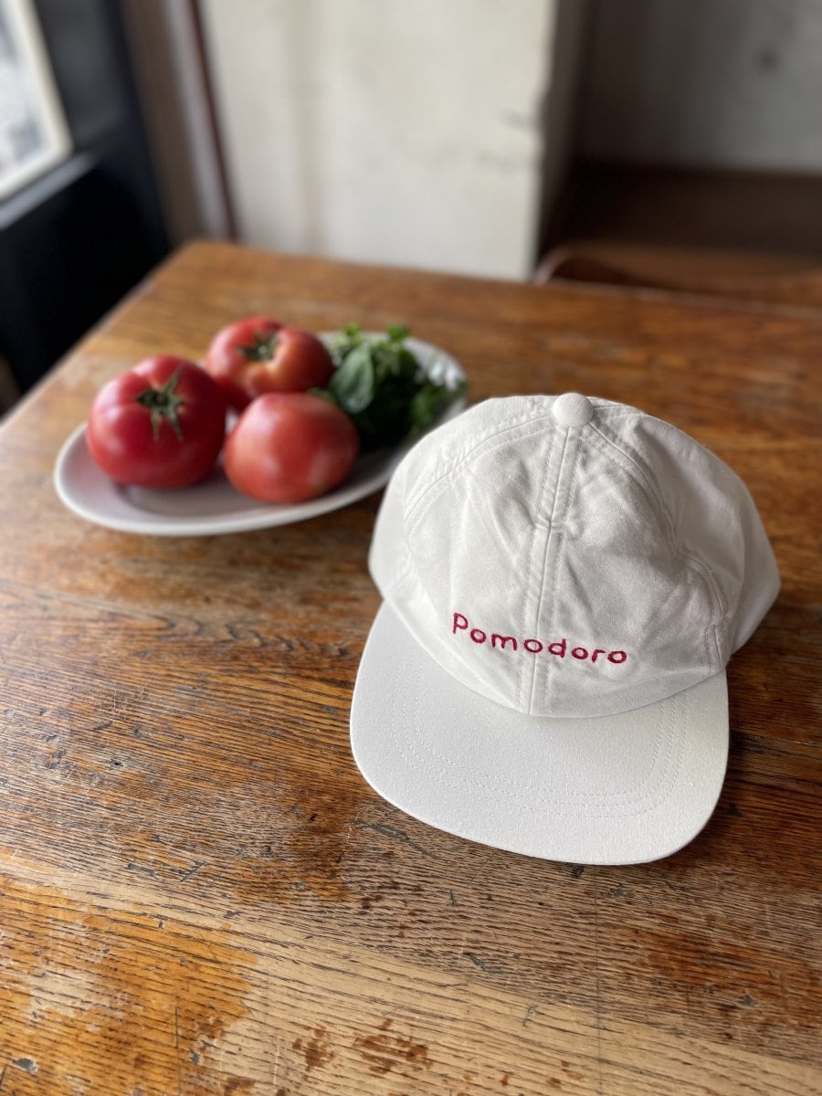 Pomodoro　Cap / WHITE　オリジナルキャップ　白　サイズフリー