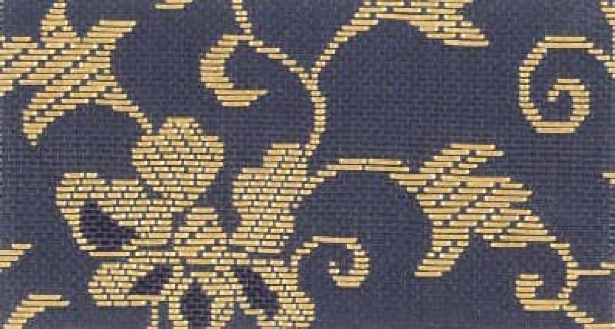 EA708　新金襴 竹屋町唐草 紺　71cm巾(尺売)