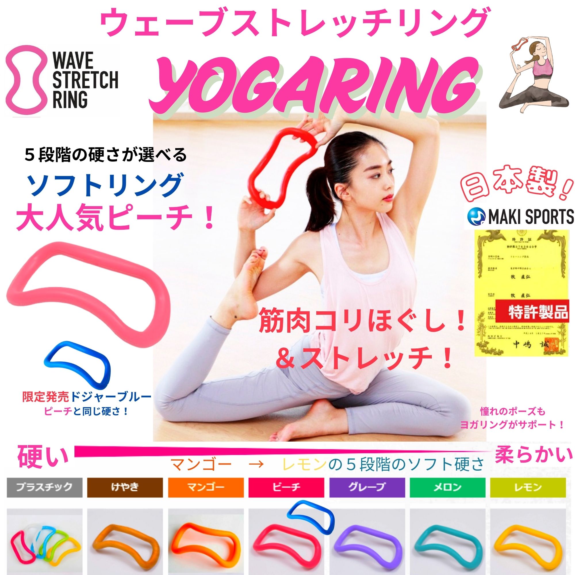 ドジャーブルー・ソフトタイプ）ウェーブストレッチリング