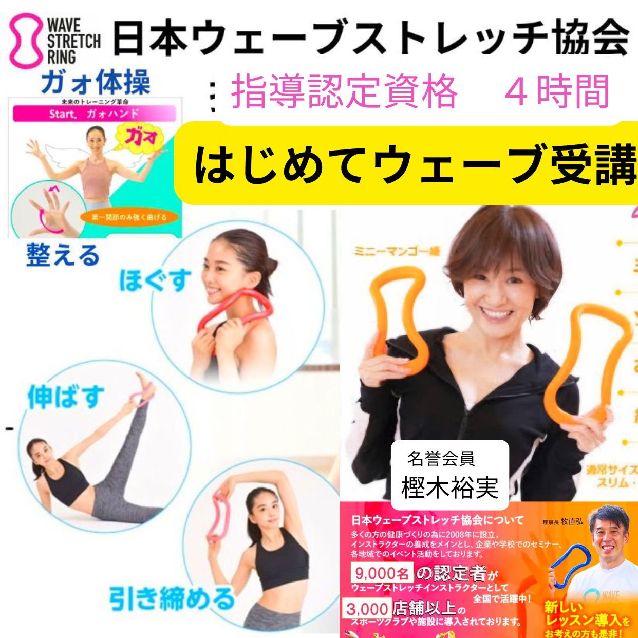 ウェーブリング指導者資格 (初級者4h)受講＋協会同時入会 NPOウェーブ