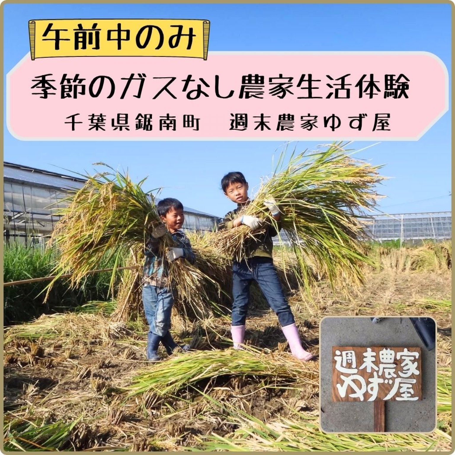 【高ポイント】【午前中だけ】季節のガスなし農家生活体験 千葉県鋸南町 ワークショップ 田舎暮らし フ...