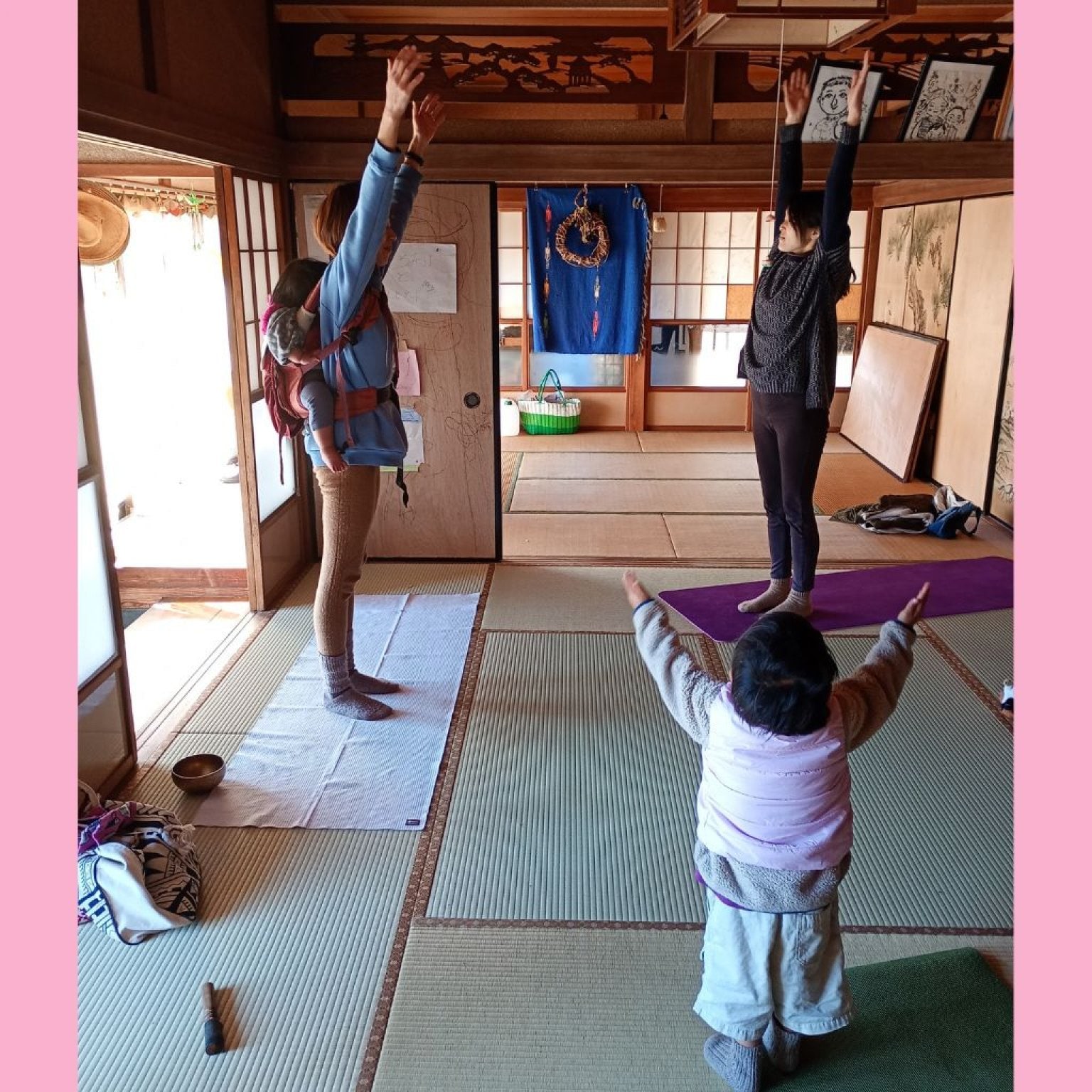 【 ４月９日(木)開催 】ママたちのヨガトレ ヨガレッスン 筋トレ 産前産後 子育てママ │週末農家ゆず屋 ランチなし