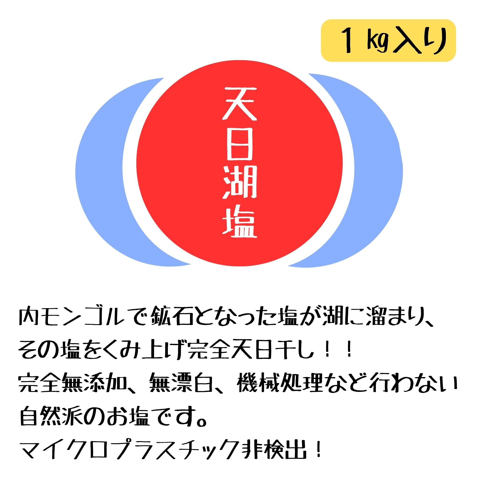 高ポイント】天日塩 天日湖塩 1㎏ ミネラル マイクロプラスチック非 