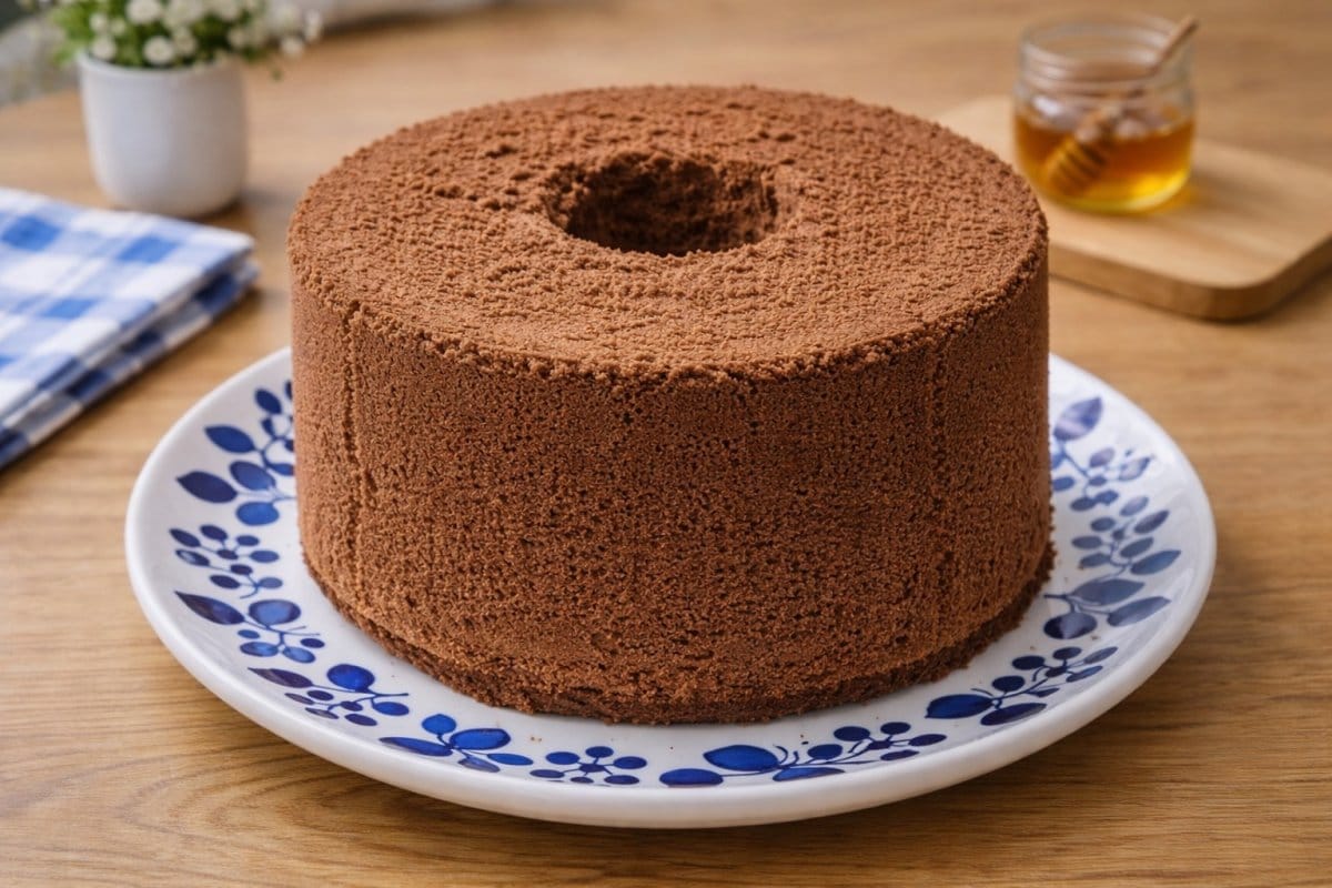 【チョコ】つむぎて米粉シフォンケーキ（１７ｃｍトール）ホール/グルテンフリー/小麦・白砂糖添加物不使用【クール便】