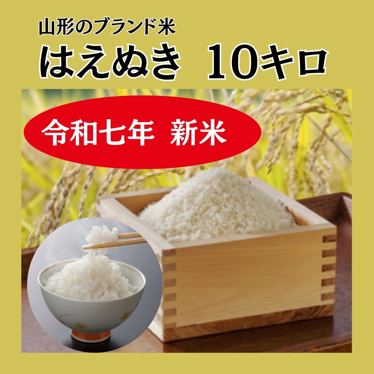 特A米記念:令和７年産【新米】山形県メジャー品種「はえぬき」 ５キロ×２袋（玄米・白米）