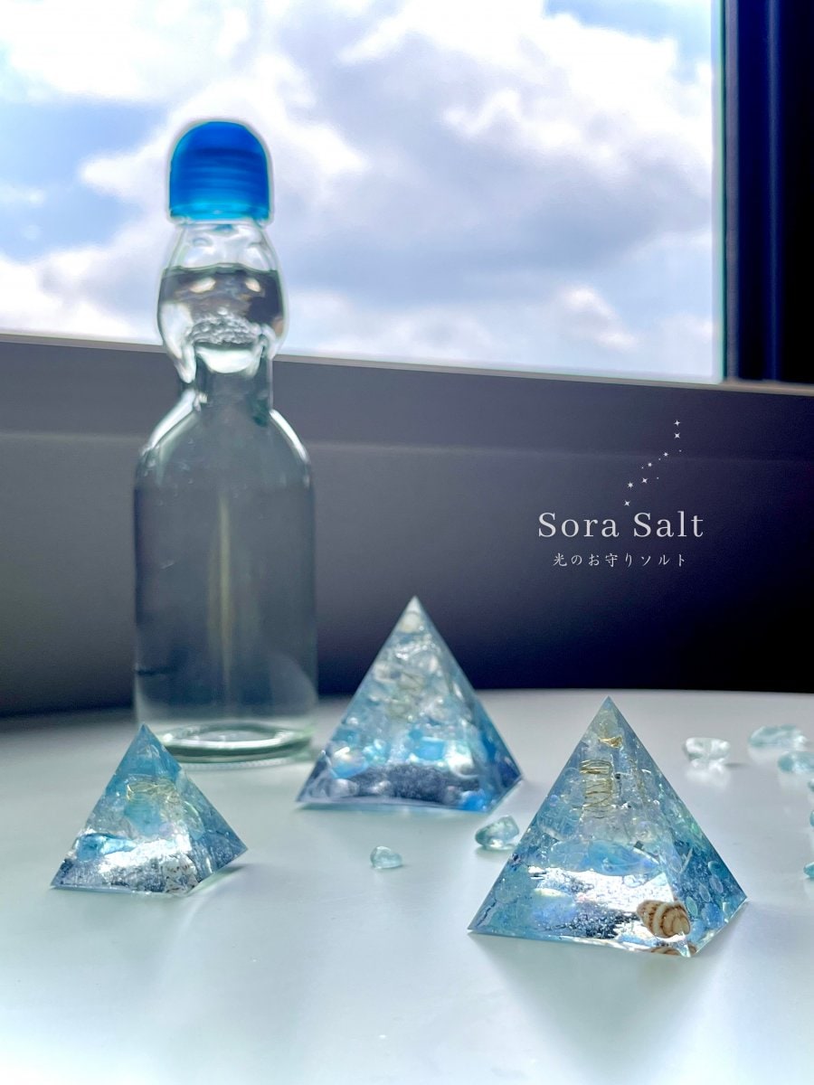 ラムネ色の夏　Sora Salt 〜溶けない盛り塩 光のお守りソルト〜