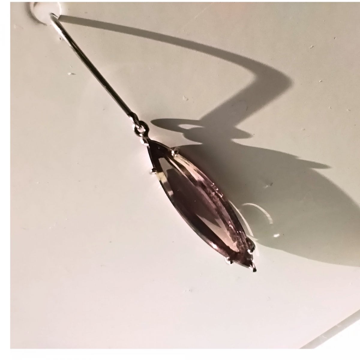 揺れる天然石ピアス/プラチナ/バイカラートルマリン/片耳ピアス｢watermellon｣アトリエ雲丹