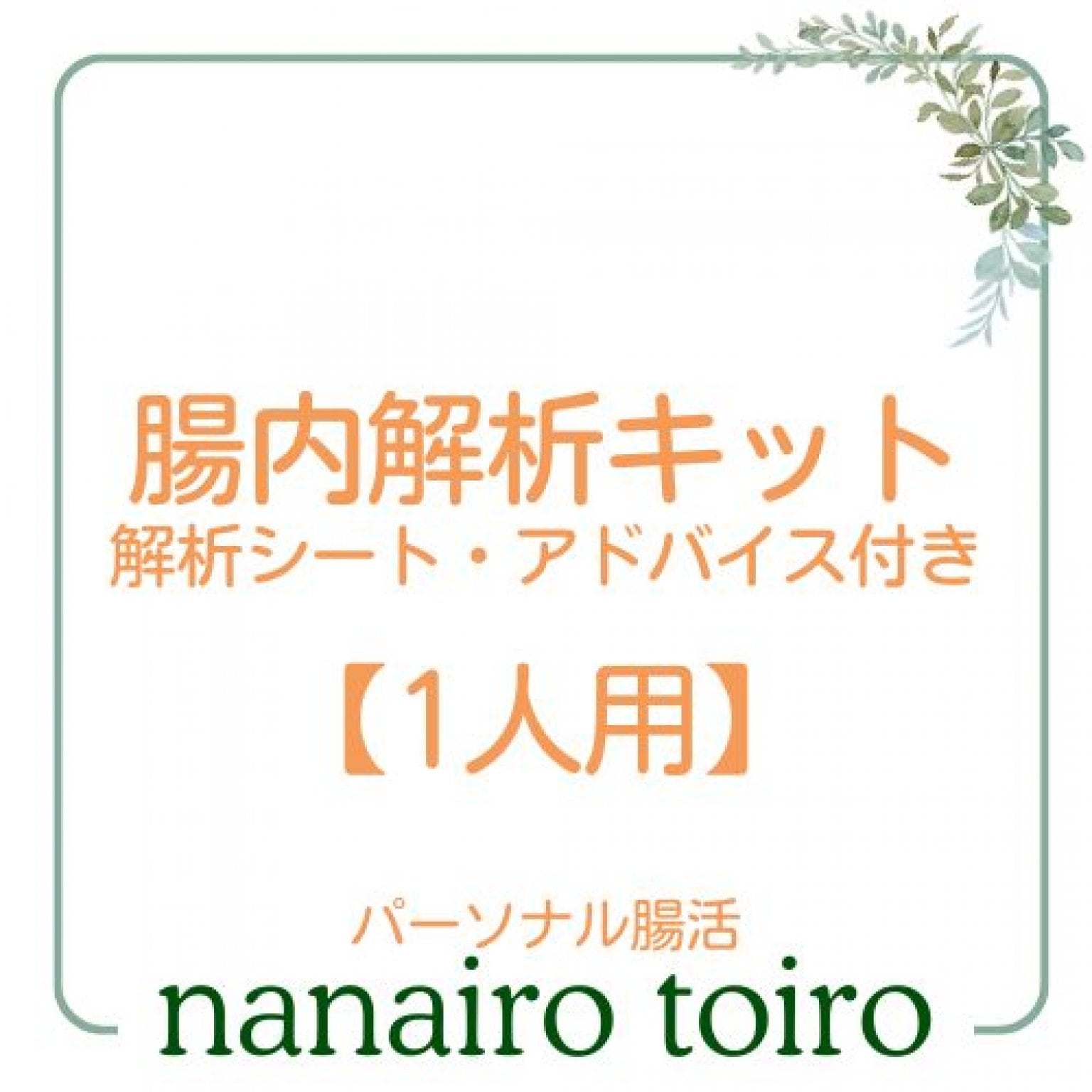 パーソナル腸活 腸内解析キット 1セット