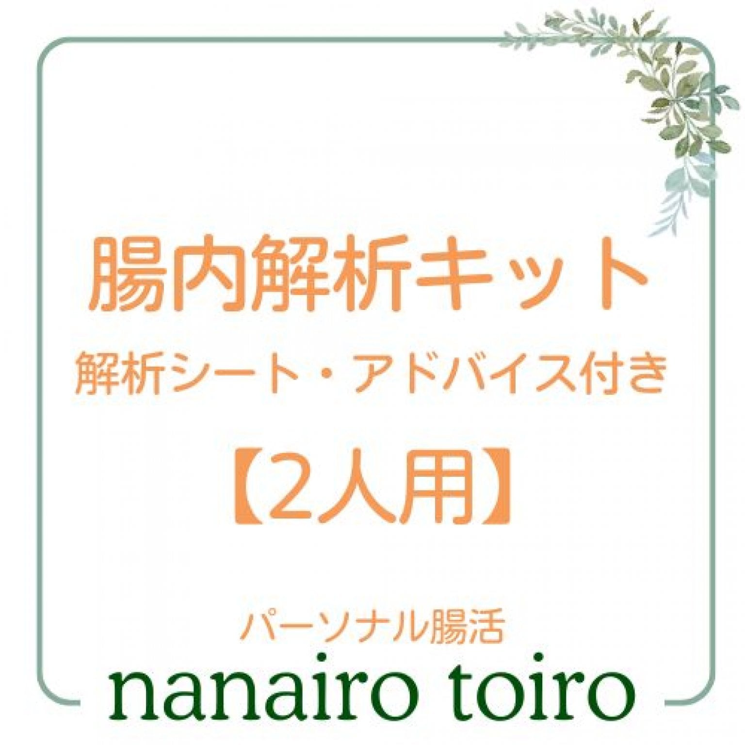 パーソナル腸活 腸内解析キット 2セット