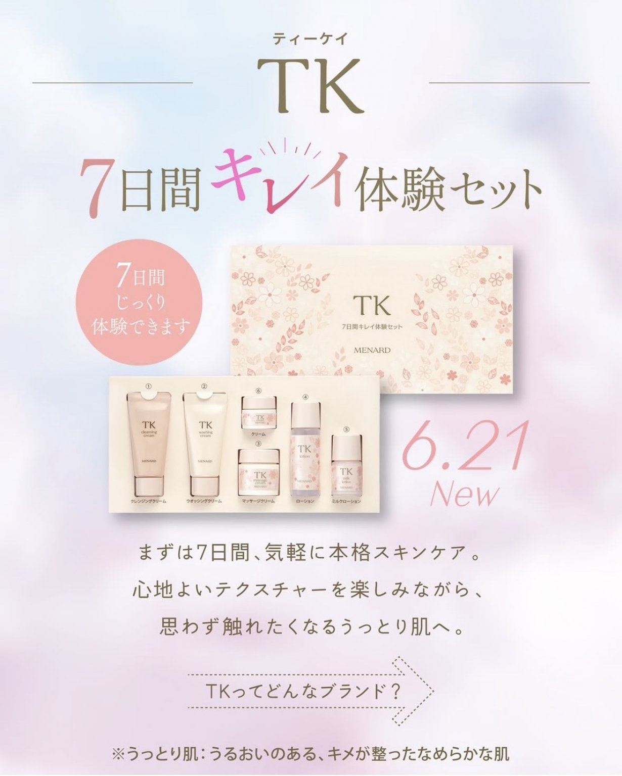 美肌レッスンカウンセリング付き）TK7日間トライアルセット - メナード