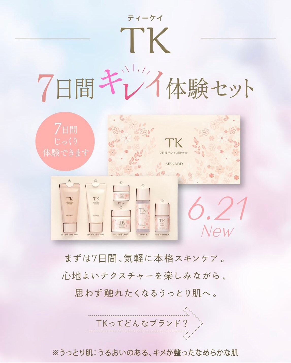 美肌レッスンカウンセリング付き）TK7日間トライアルセット - メナード