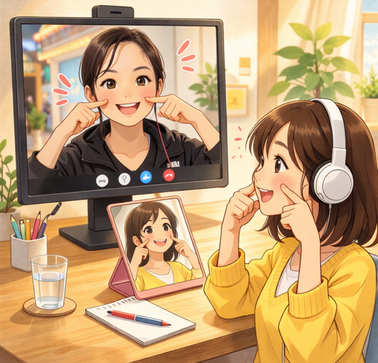 日本1簡単なオンライン30分レッスンで、表情筋変化チャレンジ！