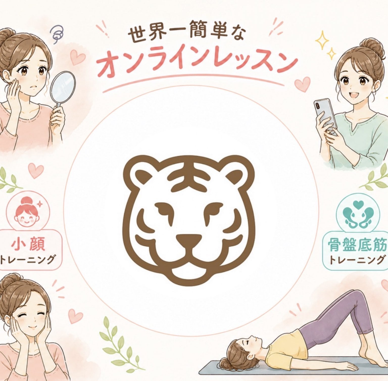 toratora（トラトラ）小顔トレーニングで表情筋にアプローチ＆寝そべって骨盤底筋のストレッチで体の土台を整える