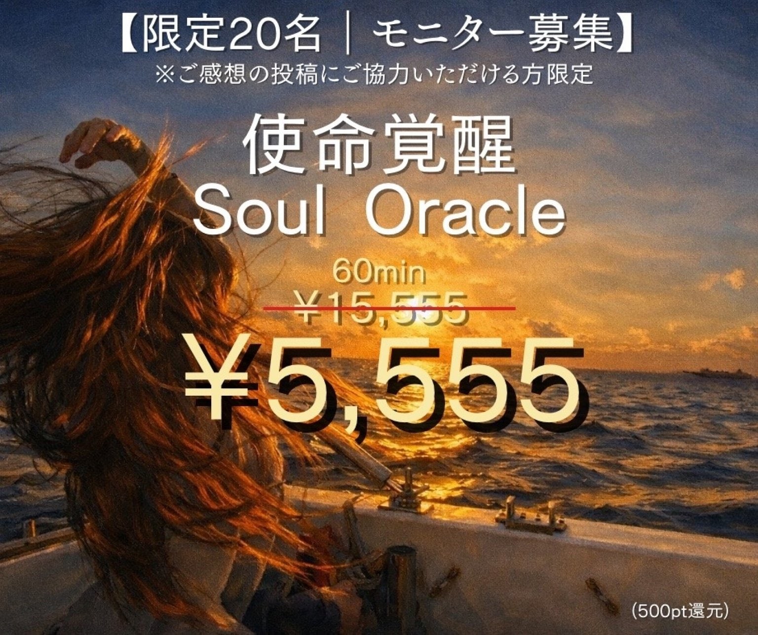 【限定20名】🌿使命覚醒 Soul Oracle~人生が動き出す分岐点の60分~ （モニター特別価格）
