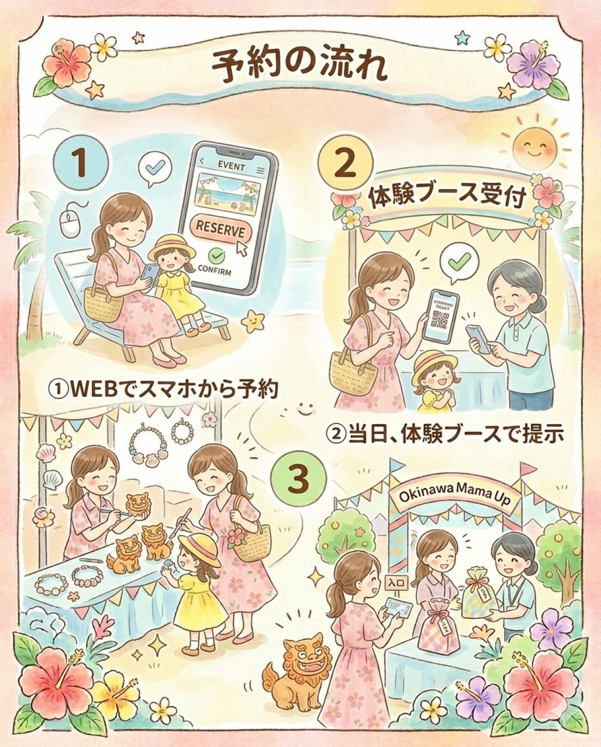 【事前予約特典】｜５/１７（日）OkinawaママアップRe:start｜Linoa 未来の居場所づくり｜先着数量限定｜おきなわ工芸の杜｜豊見城市｜５月１７日開催｜ママアップ応援｜事前予約チケット｜沖縄マルシェ｜沖縄イベント