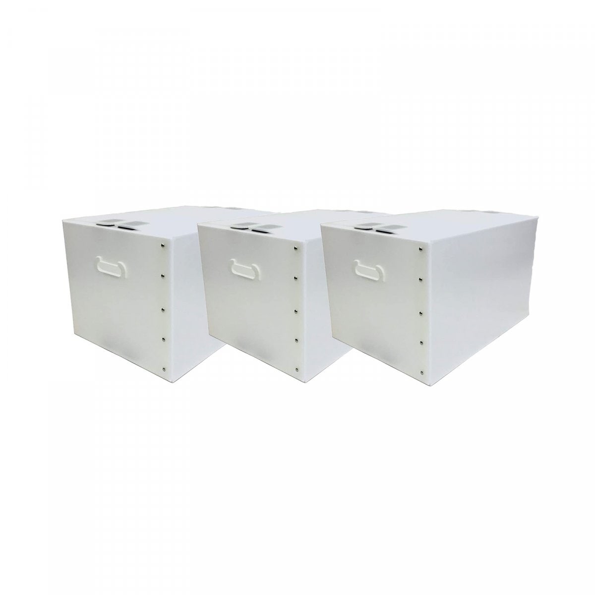 だんぼーる本舗 折りたたみ式 プラダン 収納BOX ３枚セット ナチュラル 53×38×33cm 【書類整理・収納ボックス・収納・書類・衣類】