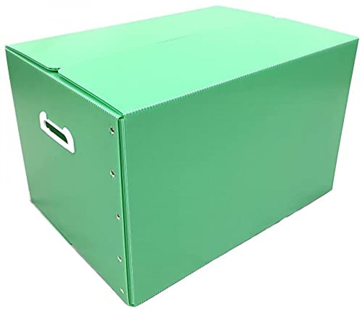 だんぼーる本舗 折りたたみ式 プラダン 収納BOX １枚セット グリーン 53×38×33cm 【書類整理・収納ボックス・収納・書類・衣類】