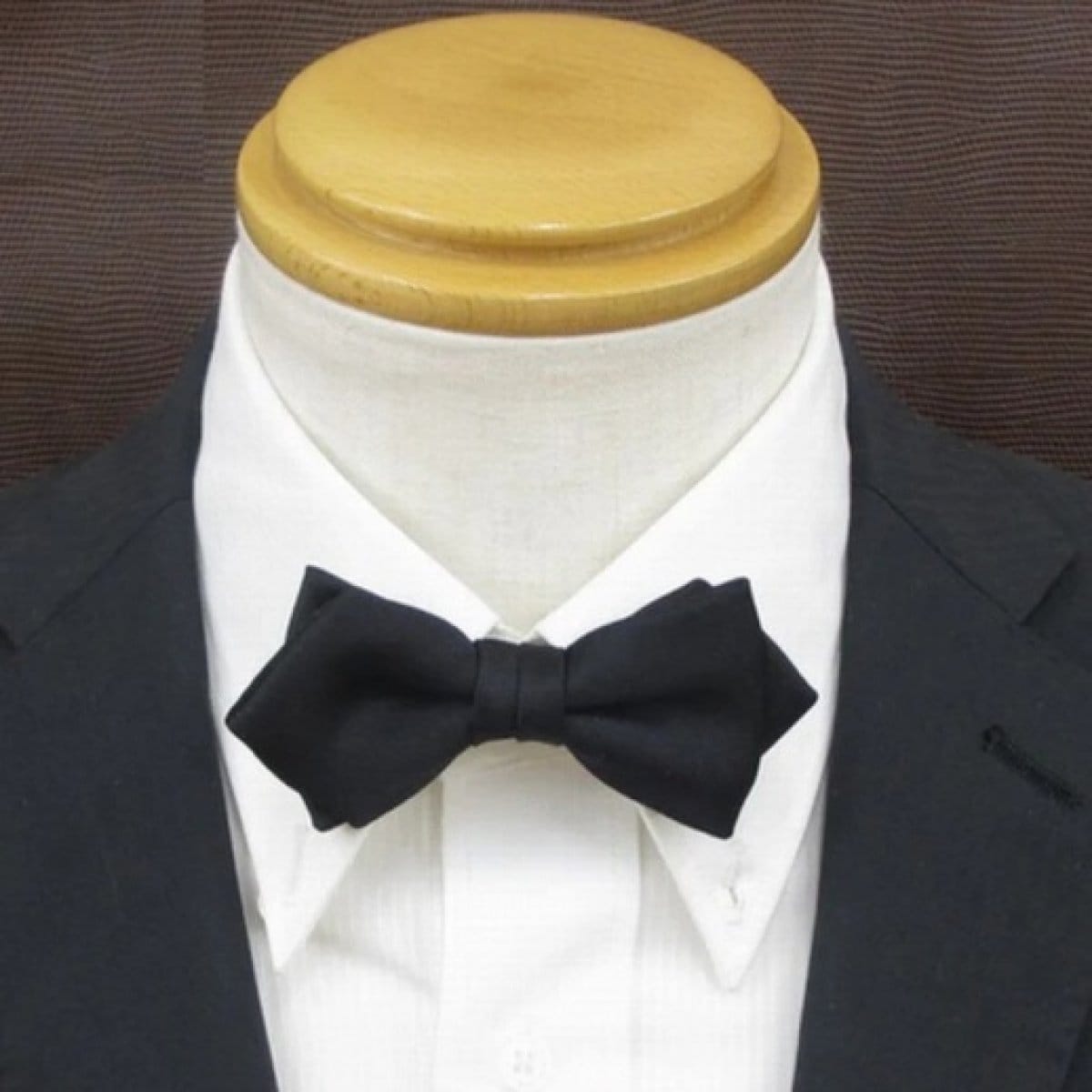 蝶ネクタイ ポインテッド 小さめ 女性やお子様にも/ブラック【暮らすぱいす】