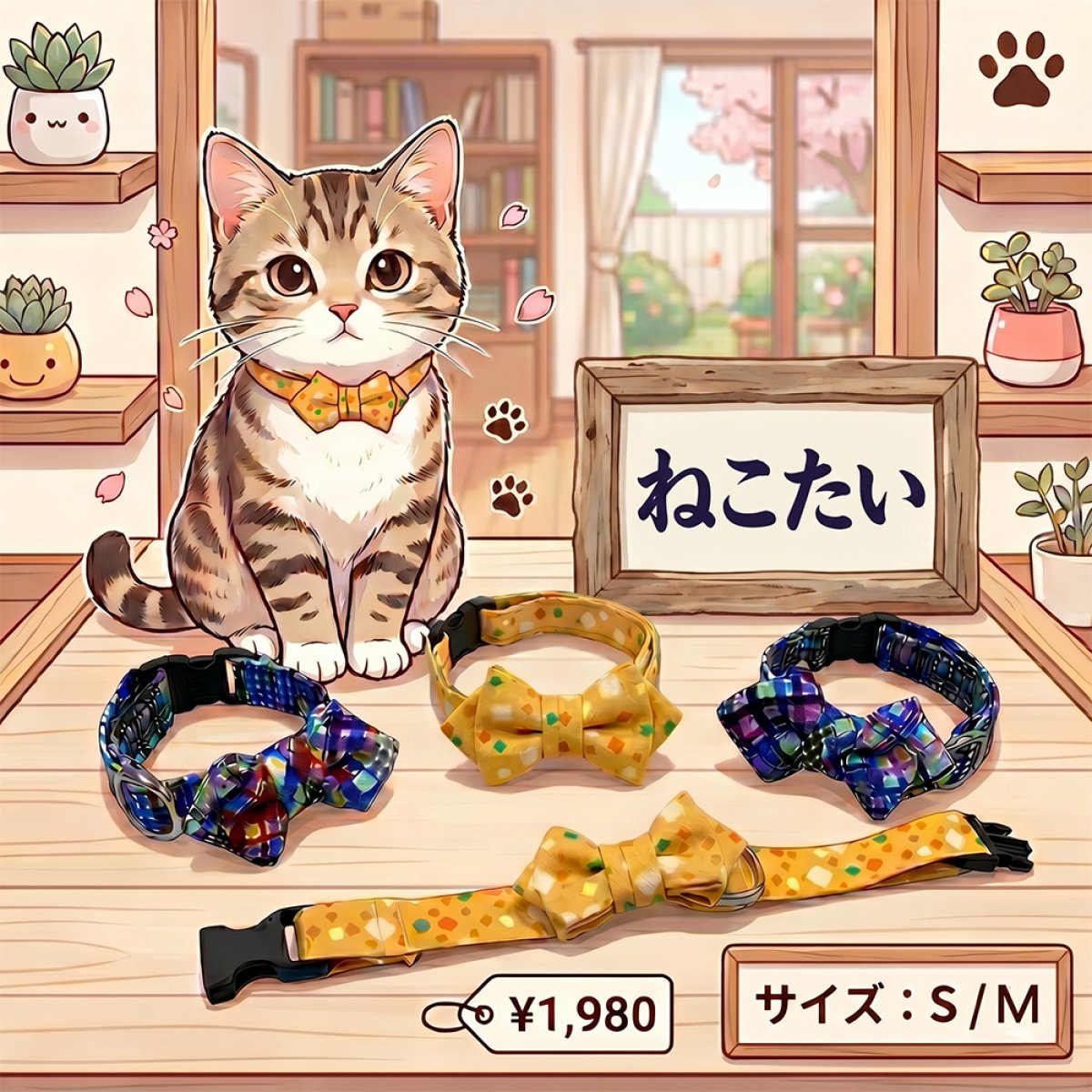 [ねこたい]いつもの首輪に、ちょっぴり特別なおしゃれを【暮らすぱいす】